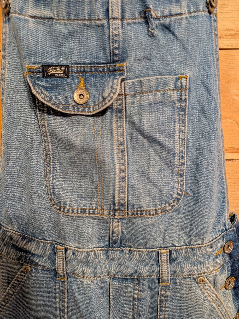 Superdry Denim Overalls, M, Distress, Factory - Picture 4 of 6